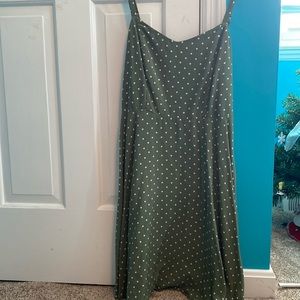 Dark green Old Navy dress. Very flowy and flattering. Medium, runs smaller.